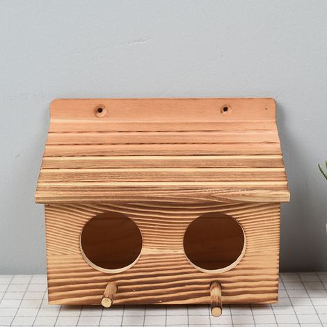 Nichoir, cage de nidification, maison d'oiseaux, cage d'élevage, nichoir extérieur en bois massif, maison pour oiseaux (1/5)