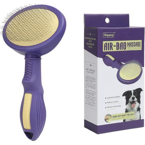 Peigne pour chats et chiens, brosse démêlante, peigne à aiguilles pour poils d'oursons, brosse démêlante pour poils de panda, brosse pour poils de chien. (1/5)