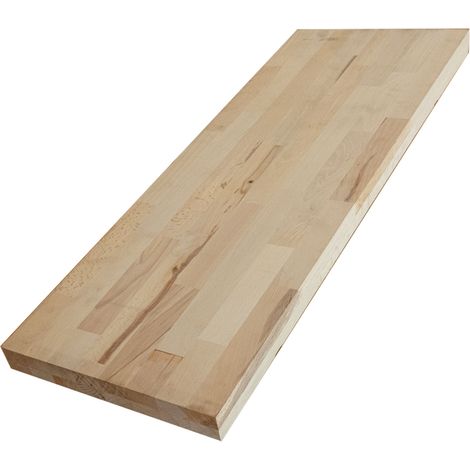 Etagère épaisse hêtre bois massif L.80 X l.30 cm, Ep.36 mm (1/5)