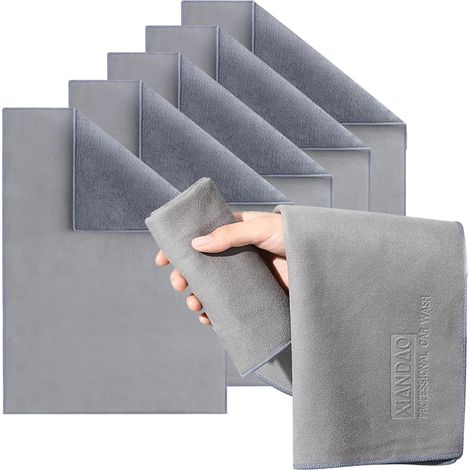 10-piece set of 30cm x 60cm microfiber cloths, car dry cleaning cloths, window cloths without strips (1/5)
