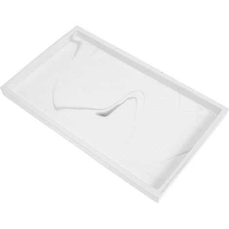 Plateau de Finition en Résine pour Salle de Bain, Surface Lisse et Stable, Style Moderne Délicat, pour Organisation Cosmétique à Domicile'-'- (1/5)