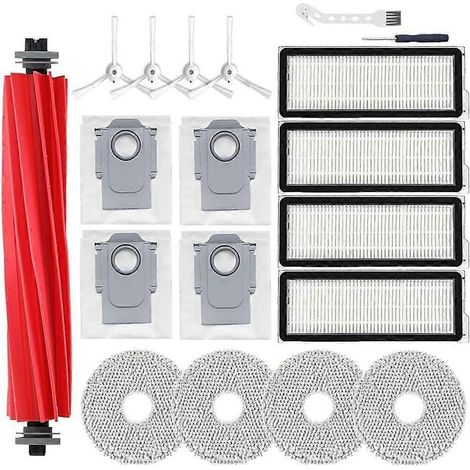 Pour aspirateur Q MaxV/Q Pro/QS/P10 Pro : brosse latérale principale, filtre HEPA, chiffon de nettoyage, sacs à poussière (1/5)