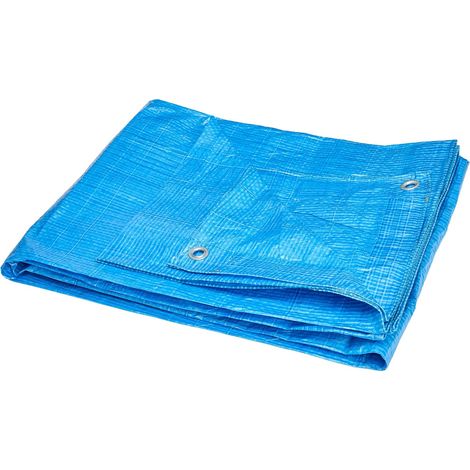 1 Bâche Imperméable 4x5 M, Œillets Métalliques, Polypropylène Tissé 60 G/M², Jardin Piscine Camping