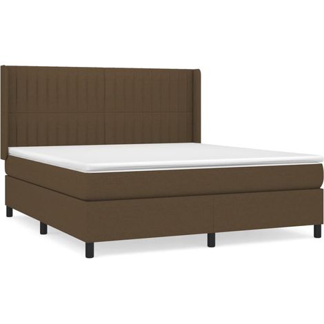 Maison Exclusive - Boxspringbett mit Matratze Dunkelbraun 180x200