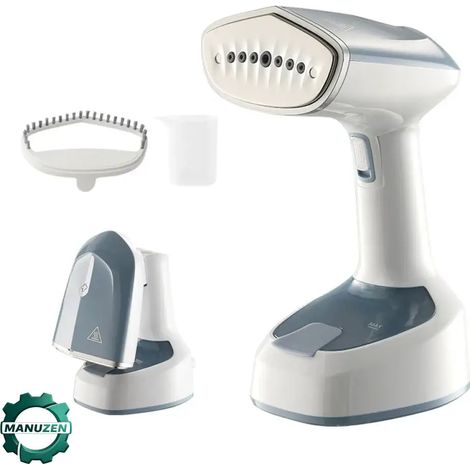 Manuzen - Défroisseur vapeur portable 1500 W – réservoir 150 ml — Bleu — Prise européenne (1/3)