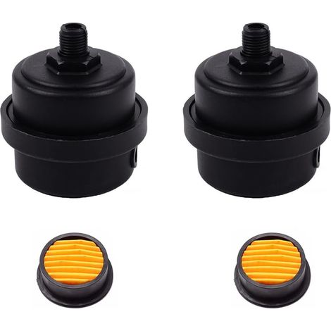 2 x 1/4" PT 12mm Plastic Air Compressor Silent Filter Element Filter (1/5)
