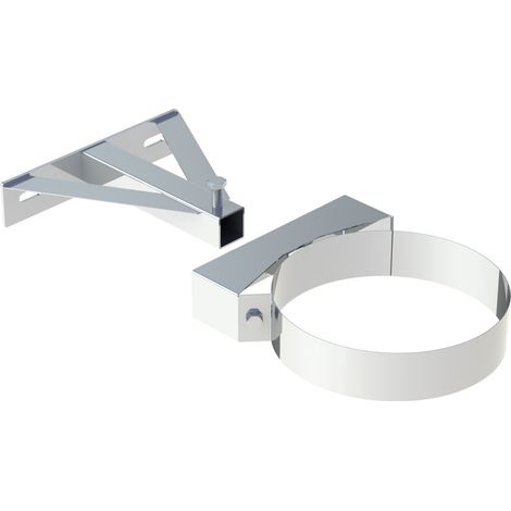Elément pour paroi et tête inox ajustabl p. support d'écartement mural dès 250 mm