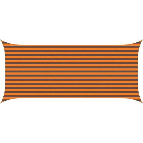Voile d'ombrage orange-brun, 4,5 x 2 mètres, 100% polyester Oxford. (1/5)