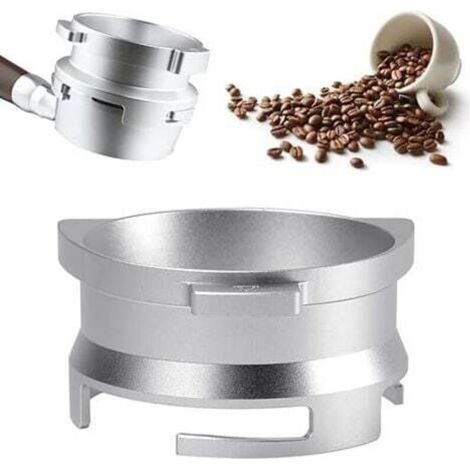 Anello dosatore in alluminio, anello dosatore per espresso da 54 mm, imbuto dosatore per caffè argentato, accessori per caffè espresso in metallo di alluminio, anello dosatore per caffè per casa e uff