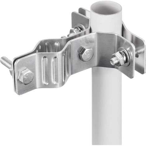 Support antenne T Double Trou INOX Extra Robuste Collier fixation mât pour antenne WiFi, 4G, Lora (1/5)