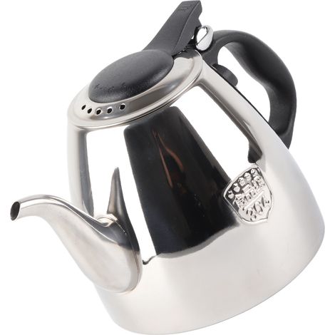 1,2 l / 1,5 l, théière/cafetière en acier inoxydable avec poignée résistante à la chaleur, compatible avec les plaques de cuisson. (1/5)