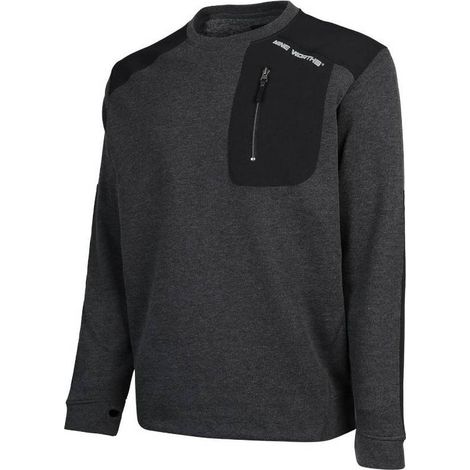 Sweat de Travail Statam - Taille 4XL - Anthracite Chiné - Résistant et Confortable - D-Work