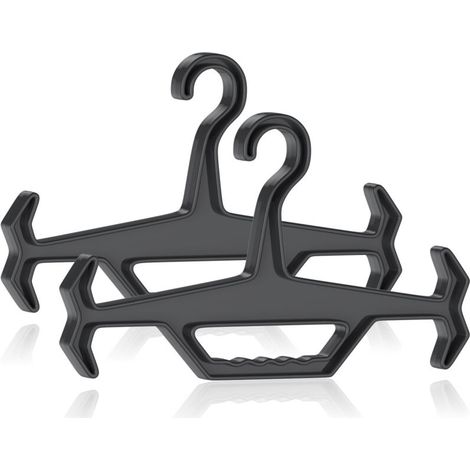 2PCS Multifunctional Hanger, Heavy Duty Coat Rack with High Load Capacity and Comfortable Handle, Ideal for Outdoor Use (Black) (1/5)