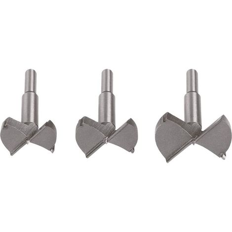 -- Mèches Bois, 3Pcs (45/50/60MM) Fraise Bois Carbure, L'installation de Portes Sphériques Bois, Tiroirs, Vous aide rapidement pour faire des trous propres à fond plat dans le bois (1/5)
