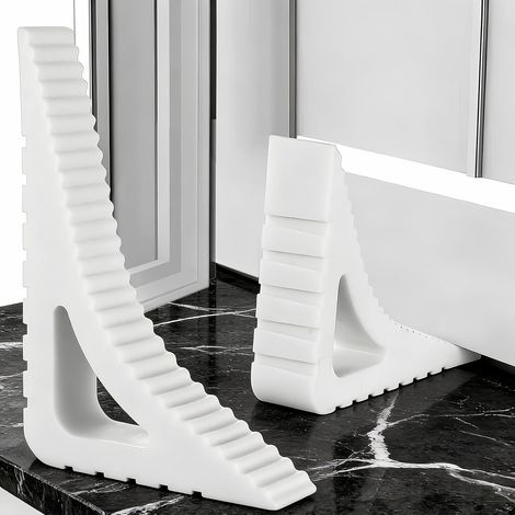 Lot de 2 cales de fenêtre, cales de ventilation pour fenêtres et portes, butées de fenêtre en caoutchouc sans perçage, bloque-porte de balcon, cales de fenêtre triangulaires