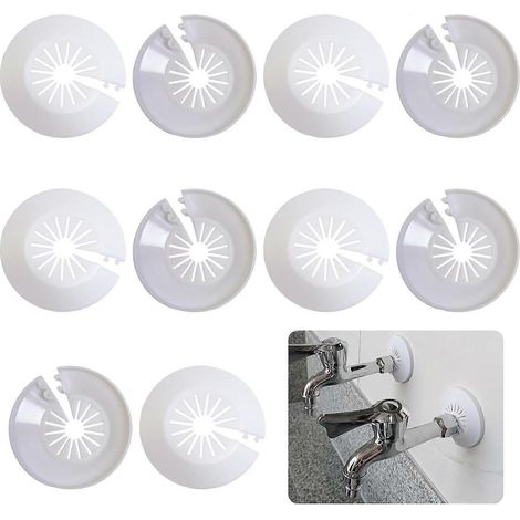 Rosace pour tuyau de radiateur, lot de 10 colliers de serrage, cache-tuyaux en plastique pour tuyau de chauffage d'eau. (1/5)