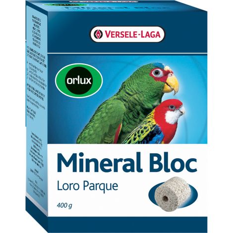 Versele Laga Orlux Mineral Bloc Loro Parque 400g - Mineralwürfel für große und mittelgroße Papageien (1/4)