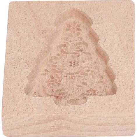 Emporte-pièce en bois sculpté, presse à pain d'épice, moule à gaufrer, moule à sapin de Noël (1/5)