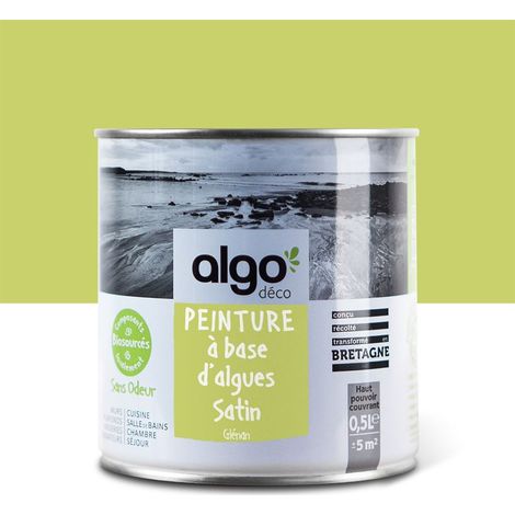 Peinture écologique Algo - Vert Glénan - 0.5L / Satin (1/5)