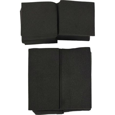 Ensemble de 16 pièces de mousse acoustique : 12 pièces de mousse murale pour piège à basses + 4 pièces de mousse d'isolation acoustique carrée, ignifugée et haute densité. (1/4)