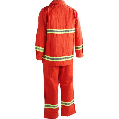 Combinaison de sécurité ignifugée, isolation thermique, vêtement de protection en coton zippé avec bande réfléchissante, type 97 L (1/5)