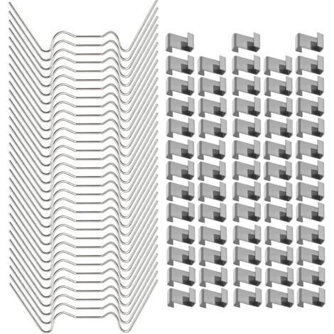 150 Pack Spring Clips for Greenhouse Glass, Greenhouse, Glazing for Glass, Hallways, Greenhouses, Glass Panes, Window Clips - 75 W Clips and 75 Z Clips for Glass Replacement (1/5)