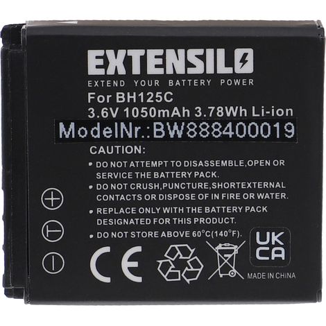 EXTENSILO Akku Ersatz für Sigma BP-41 für Tragbare Mini-Kamera (1050 mAh, 3,6 V, Li-Ion) (1/4)