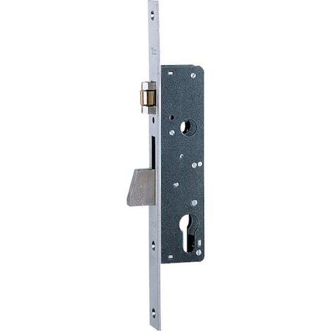 Serrure 1 point ELECTA têtière plate pêne dormant à rouleau entraxe 85 mm axe 30 mm - ISEO