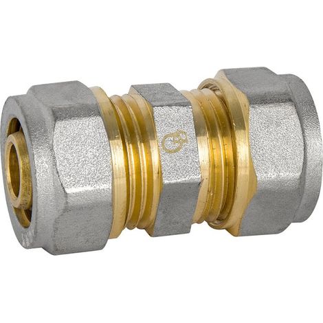 Conector de doble instalación para tuberías multicapa con abrazadera de 16x16 mm (1/3)