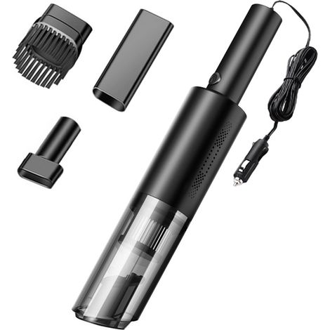Kompakter Autostaubsauger 6000 Pa, kabellos, 120 W, Mini-Akku-Handstaubsauger für die Reinigung von Haus und Auto, aus ABS mit 2 x 2000 mAh Lithium-Batterien (1/5)