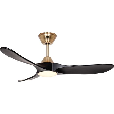 DC Ceiling Fan Eco Genuino Brass / Black 122 LED (1/5)