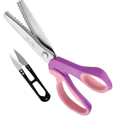 Ciseaux à Couture 22,86 cm Acier Inoxydable avec Coupe-Fil Inclus Ciseaux Crantés (1/4)