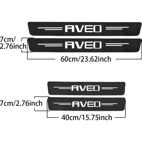 (Pour Aveo) Lot de 4 autocollants de seuil de porte pour Chevrolet Aveo T200 T250 T300 (modèles 2015,2016,2021) - Berline et Hatchback (1/2)