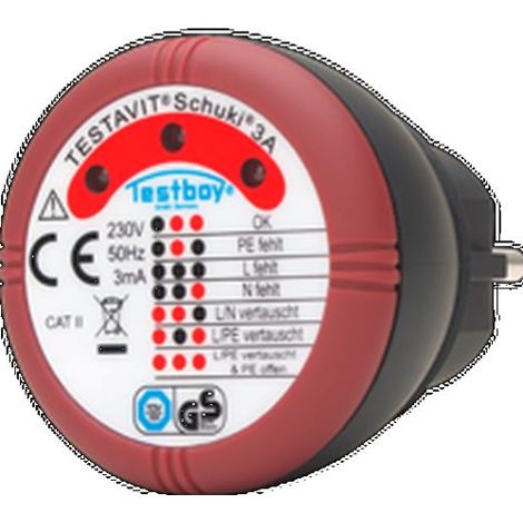 Testeur de prises Testavit Schuki 3A (1/3)