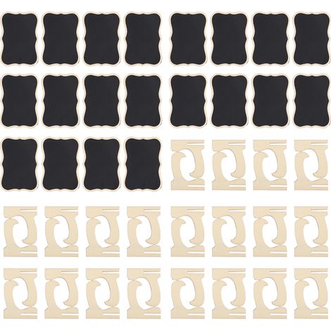 2 Mini Tableaux Noirs en Bois pour Mariage - Cartes de Place Décoratives Artisanales (1/5)
