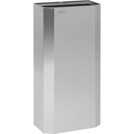 MEDICLINICS PPA4279CS Papelera Abierta de 40L AISI 304 Acabado Satinado con Aro Basculante - ref: PPA4279CS