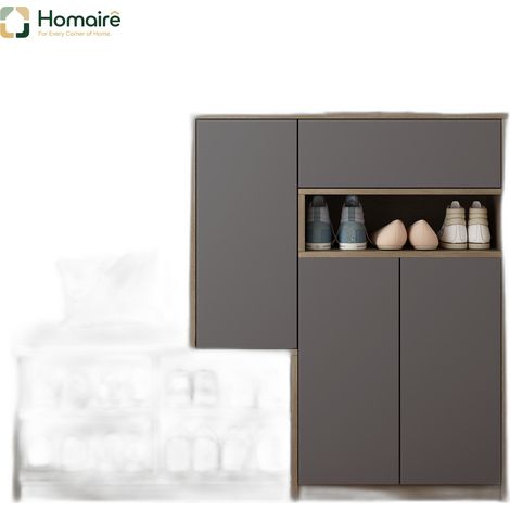 Colonnes de rangement en tissu gris 140 x 35 x 110 cm HOMAIRE (1/5)