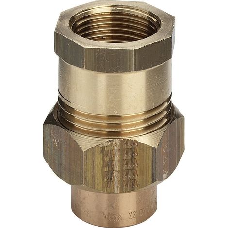 Viega raccordo a vite, d 22mm, Rp 3/4 bronzo rosso, ottone modello 94330G, 117399