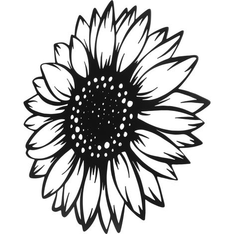 murale en fer noir HOOWIFFY motif tournesols délicatement (1/5)