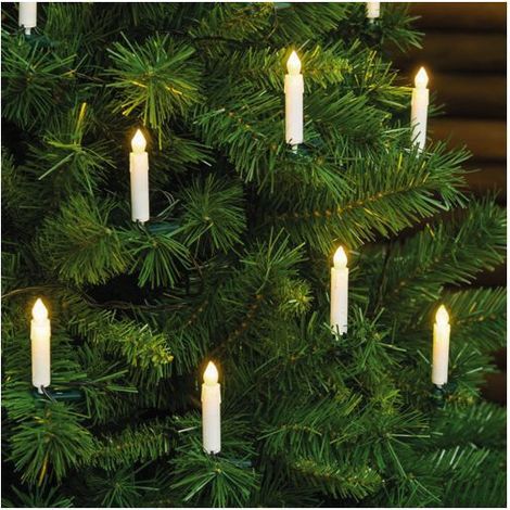 2,5 m lange Lichterkette mit 10 warmweißen LED-Kerzen – Ideal für Weihnachtsdekorationen