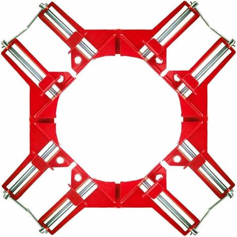 Pince À Angle Droit - Aluminium Moulé Sous Pression - Réglable 45° Et 90° - Pour Travail Du Bois Et Assemblage De Cadres - 77 mm - Lot De 4