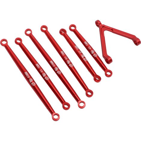 Metall-Pleuelstangensatz für AXIAL SCX24 1/24 ferngesteuertes Auto, rote Karosserieteile (1/5)