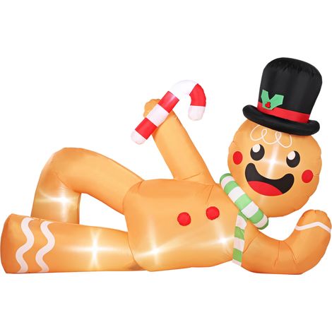 Outsunny 9.8ft Christmas Inflatable Gingerbread, Blow Up Christmas Decor (1/5)