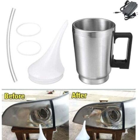 Kit Renovation Phare Voiture pour l'Oxydation et Les Rayures, Renovateur Phare Voiture avec Tasse d'atomisation , Polymerisation Phare