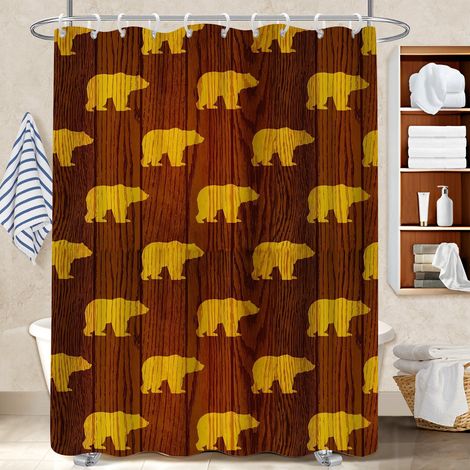 Rideau de douche en polyester 180x180 séchage rapide rideau séchage rapide pour salle d’eau sans fenêtre (1/5)
