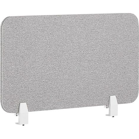 Séparateur Cloison Acoustique de Bureau et Table Gris Clair 80 x 40 cm Réduit le Bruit et les Distractions Visuelles Idéal pour le Open Space Beliani (1/5)