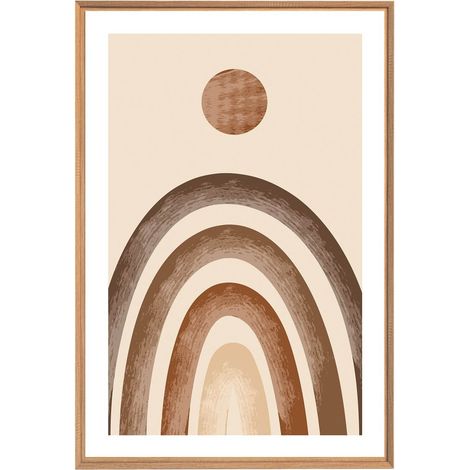 Tableau mural encadré arc en ciel 65x97 cm - Tableau Mural Décoratif - Image Encadrée Imprimée en HD - Impression 65x97 cm sur Fibres de Bois FSC - Finition Mate - Fabriqué en France (1/5)