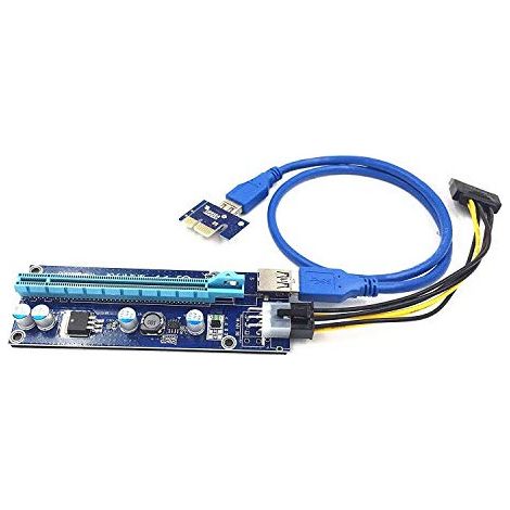 Carte d'extension Qoltec PCI-E 1x - 16x USB 3.0 ver. 007C SATA / PCI-E 6 broches
