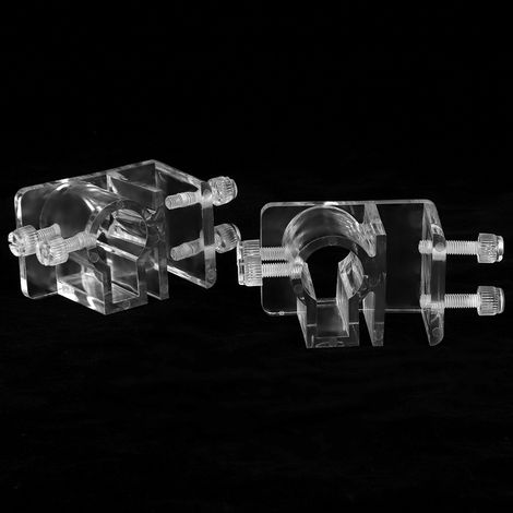 Lot de 2 pinces de fixation transparentes en acrylique pour tuyau d'aquarium. (1/5)