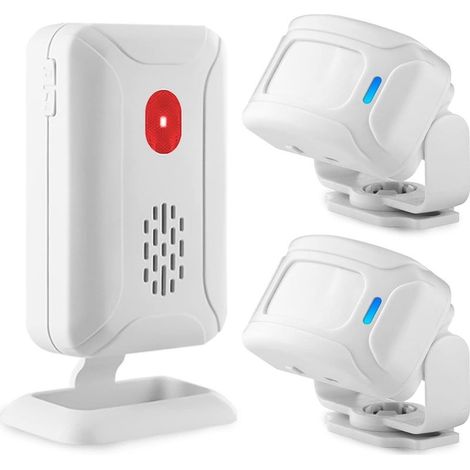 Doorbell Entrance Store Motion Detector, Wireless Doorbell, Home Alarm System Kit with 2 Sensors and 1 Receiver, Electronic Sensor Welcome Device for Offices (1/5)